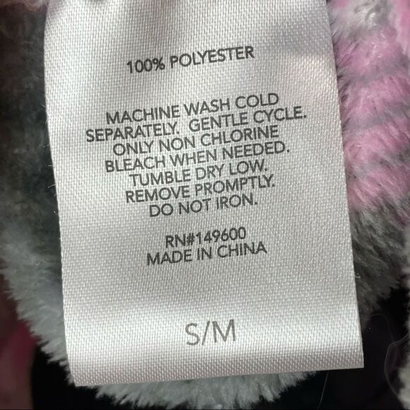 PJ Couture Pink Gray & White Plaid extra Soft wrap Robe with pockets size s/M - Picture 4 of 11